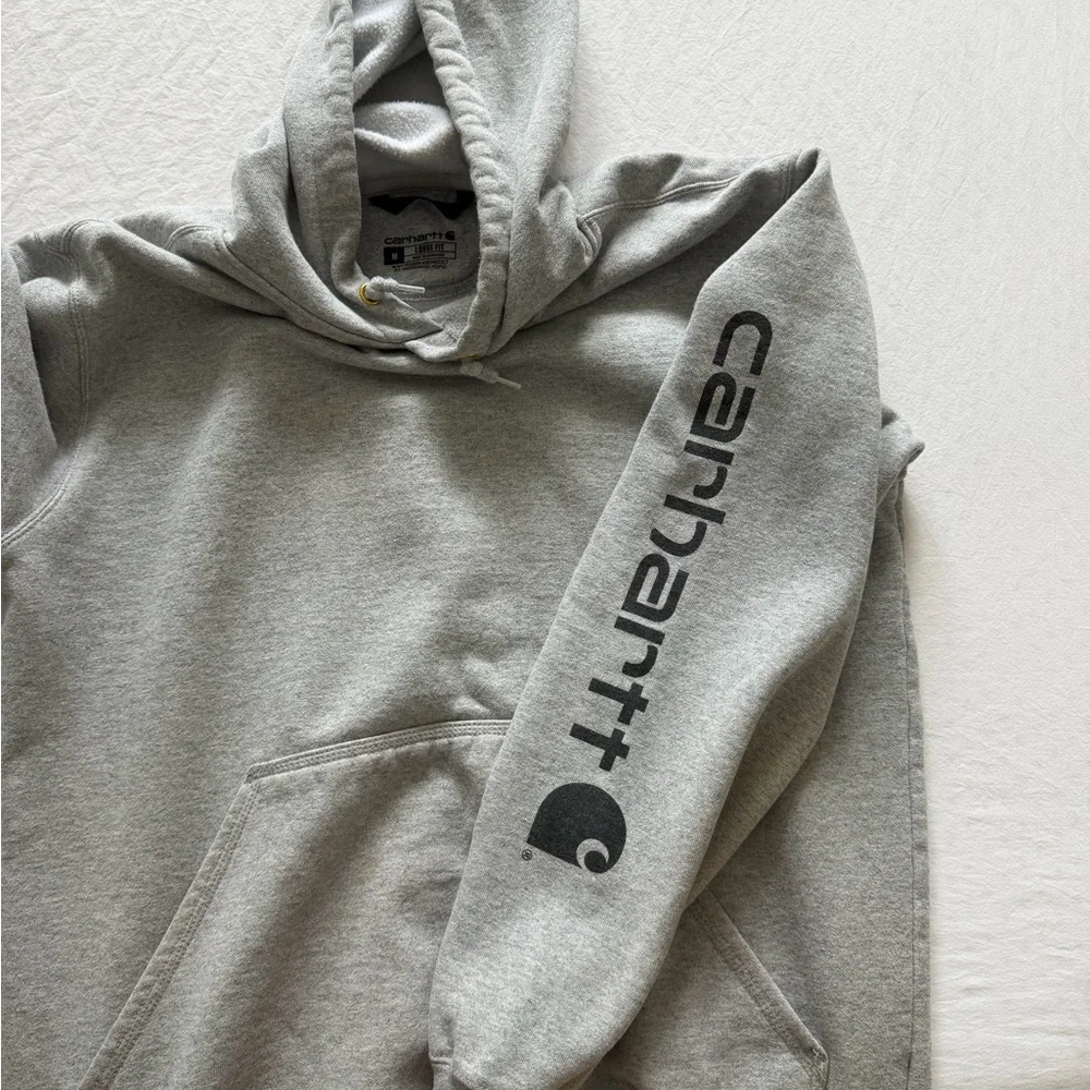 Carhartt Men's Gray Hoodie Sweater - Picture 4 of 5